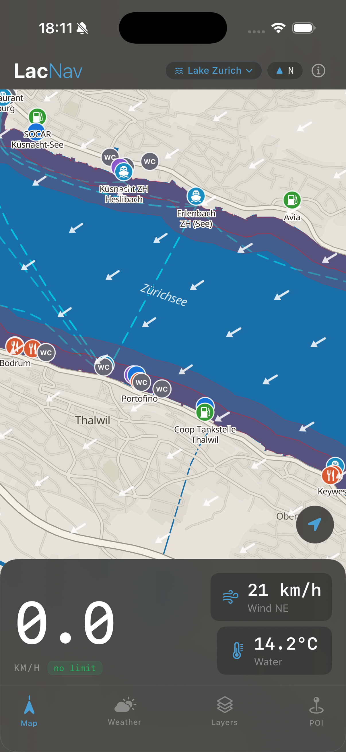LacNav map view