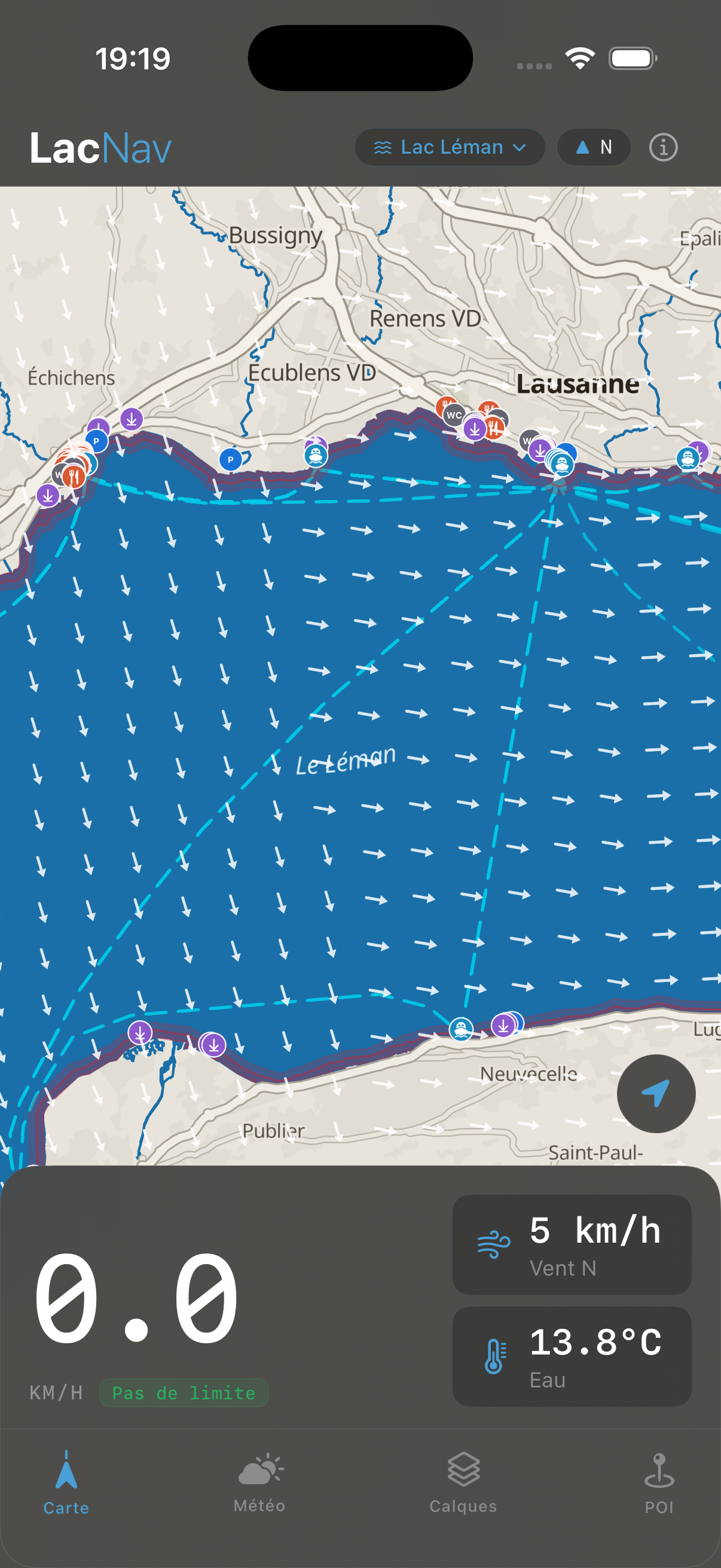 LacNav map view
