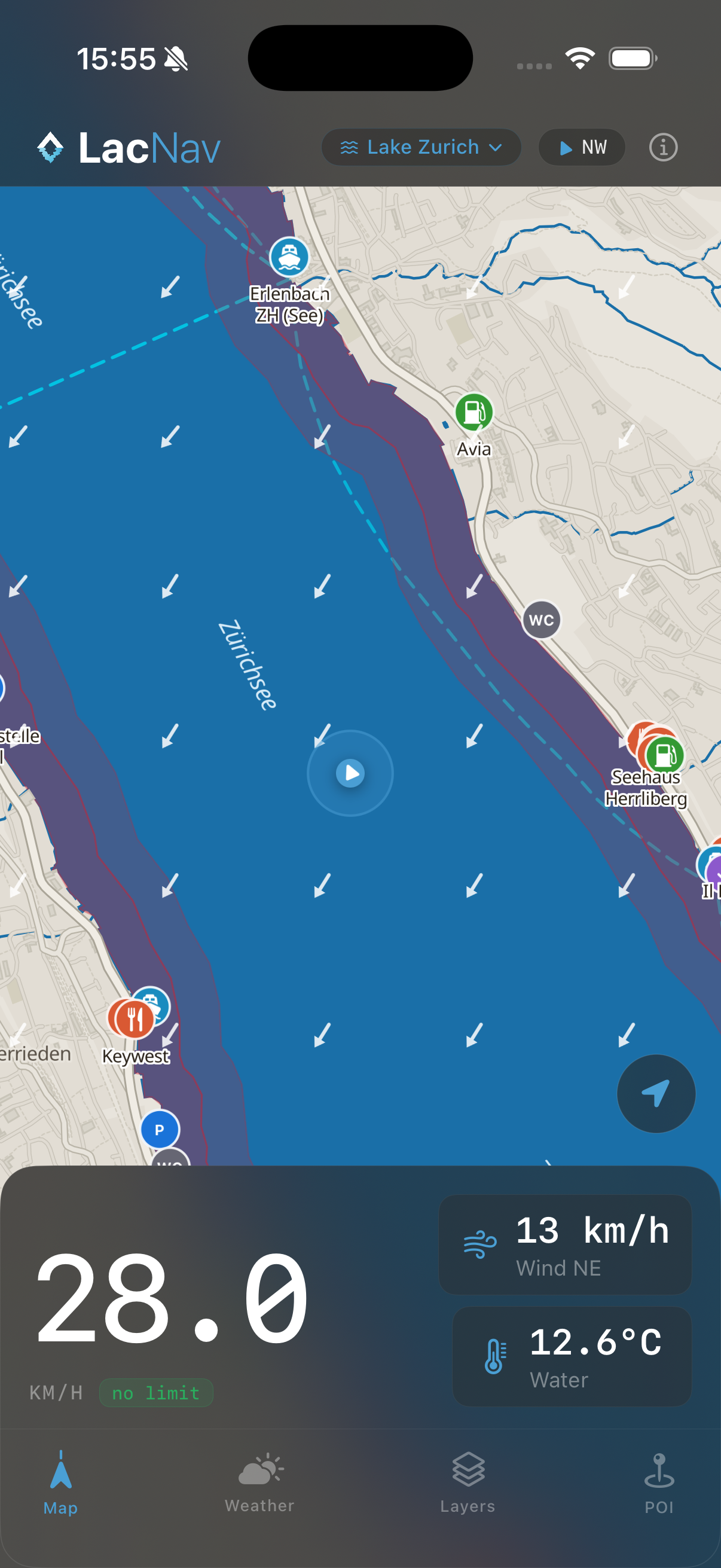 LacNav map view